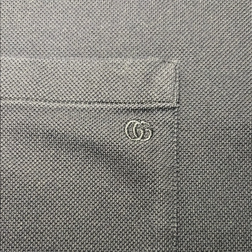 Men’s Gucci Blue and Green Polo Shirt Classic Design - Picture 4 of 5